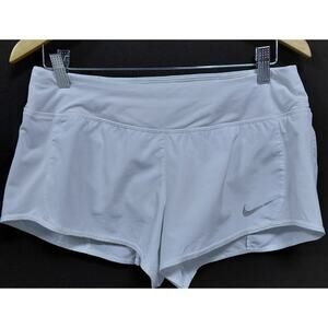 Nike Dri-Fit White Athletic Shorts Solid Size M